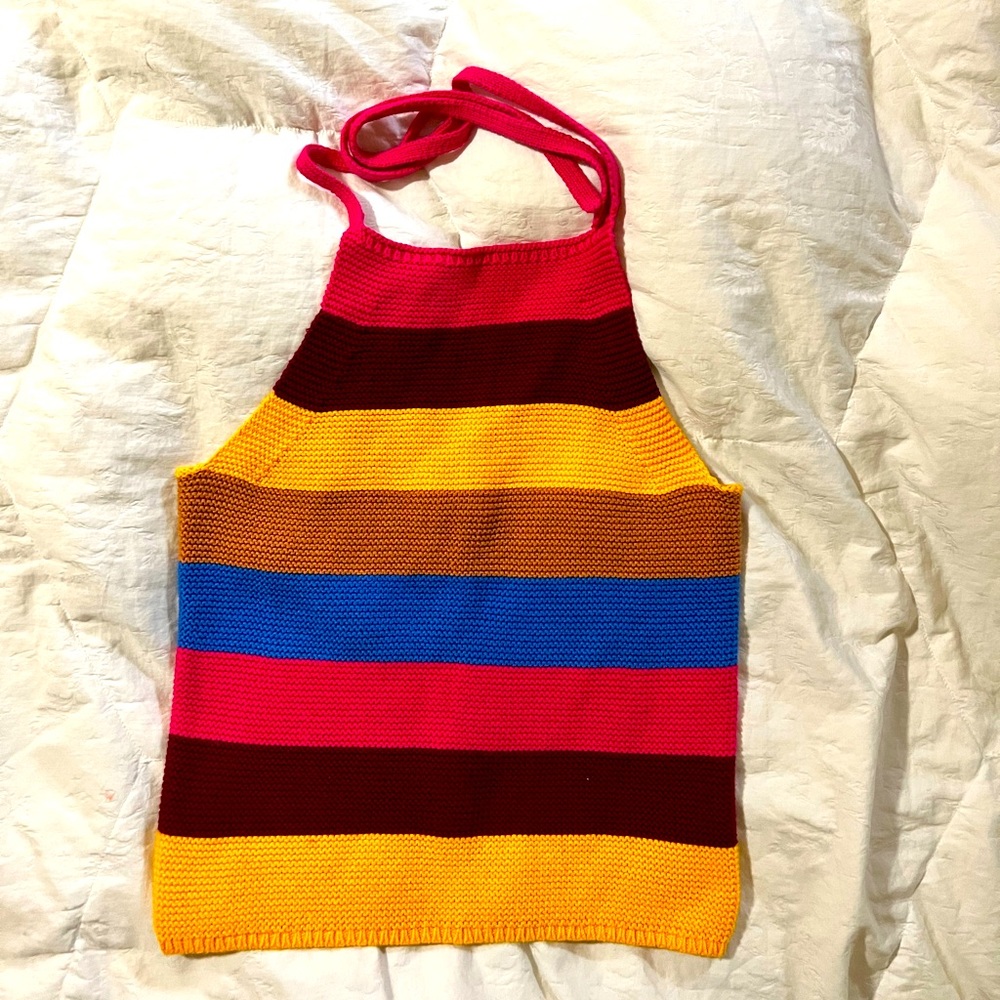 Express NWOT halter crop top XS 100% cotton, it has stretch! Sold out online!